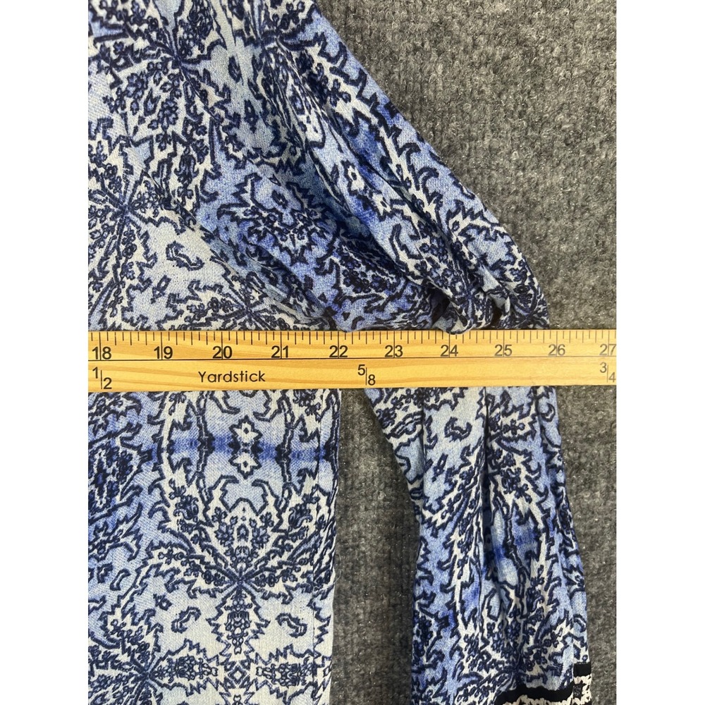 Lucky Brand Blouse Womens XL Pink Blue Excellent Paisley Patchwork Long Sleeve - Picture 12 of 14
